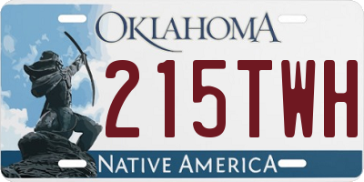 OK license plate 215TWH