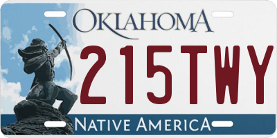 OK license plate 215TWY