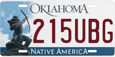 OK license plate 215UBG
