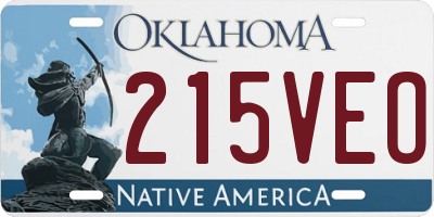 OK license plate 215VEO