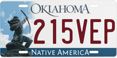 OK license plate 215VEP