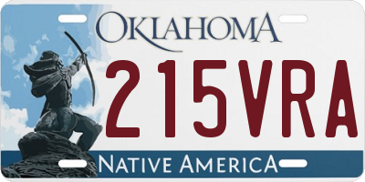 OK license plate 215VRA