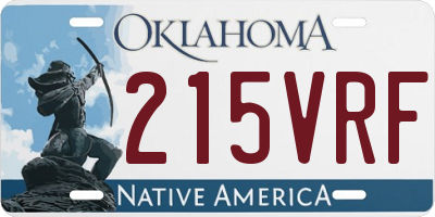 OK license plate 215VRF