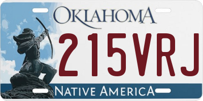 OK license plate 215VRJ