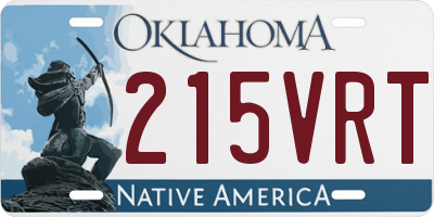 OK license plate 215VRT