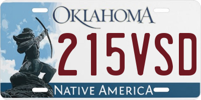 OK license plate 215VSD