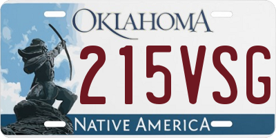 OK license plate 215VSG