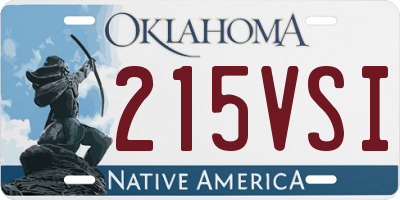 OK license plate 215VSI