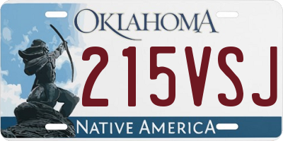 OK license plate 215VSJ
