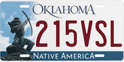 OK license plate 215VSL