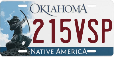 OK license plate 215VSP