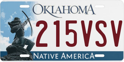 OK license plate 215VSV