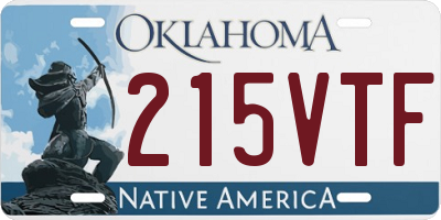 OK license plate 215VTF