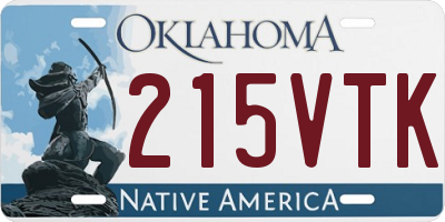 OK license plate 215VTK