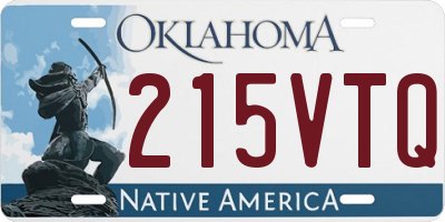 OK license plate 215VTQ