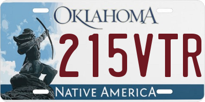 OK license plate 215VTR