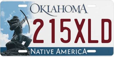 OK license plate 215XLD