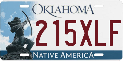 OK license plate 215XLF