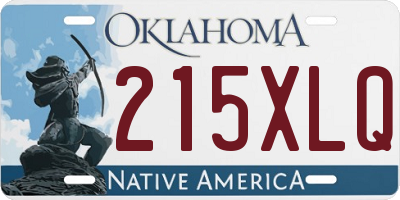 OK license plate 215XLQ