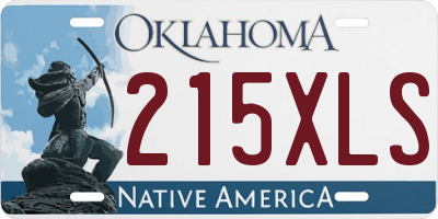 OK license plate 215XLS