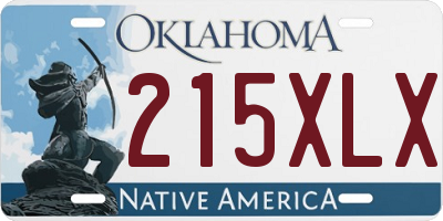 OK license plate 215XLX