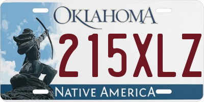 OK license plate 215XLZ