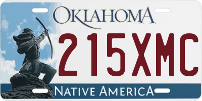 OK license plate 215XMC