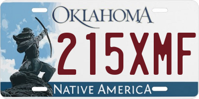 OK license plate 215XMF