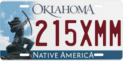 OK license plate 215XMM