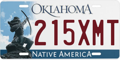OK license plate 215XMT
