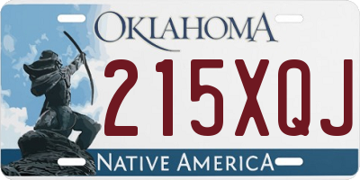 OK license plate 215XQJ
