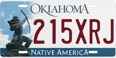 OK license plate 215XRJ