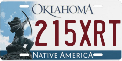 OK license plate 215XRT