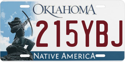 OK license plate 215YBJ
