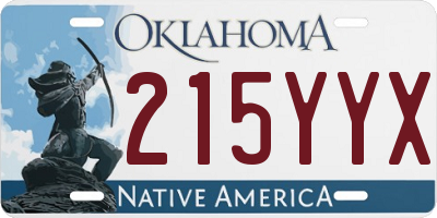 OK license plate 215YYX