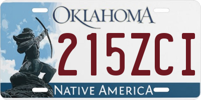 OK license plate 215ZCI