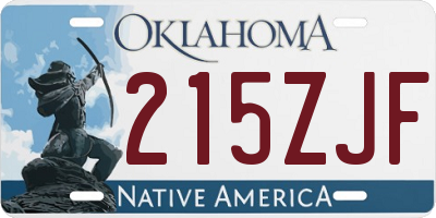 OK license plate 215ZJF