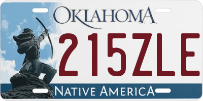 OK license plate 215ZLE