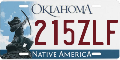 OK license plate 215ZLF