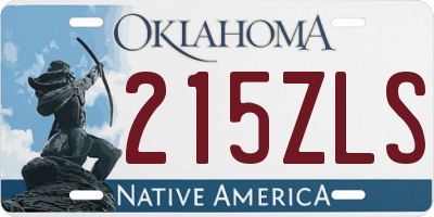 OK license plate 215ZLS