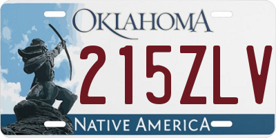 OK license plate 215ZLV