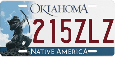 OK license plate 215ZLZ