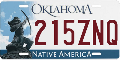 OK license plate 215ZNQ