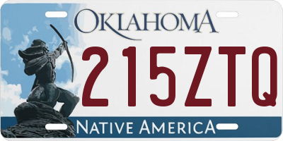 OK license plate 215ZTQ