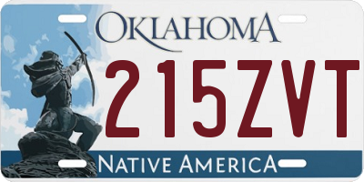 OK license plate 215ZVT