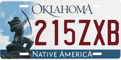 OK license plate 215ZXB