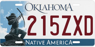 OK license plate 215ZXD