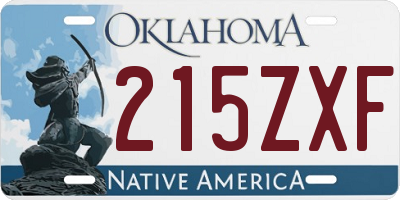 OK license plate 215ZXF