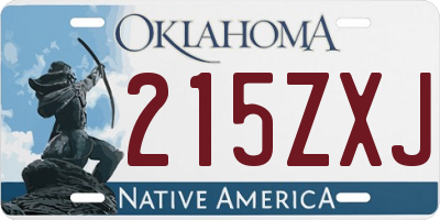 OK license plate 215ZXJ