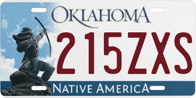 OK license plate 215ZXS